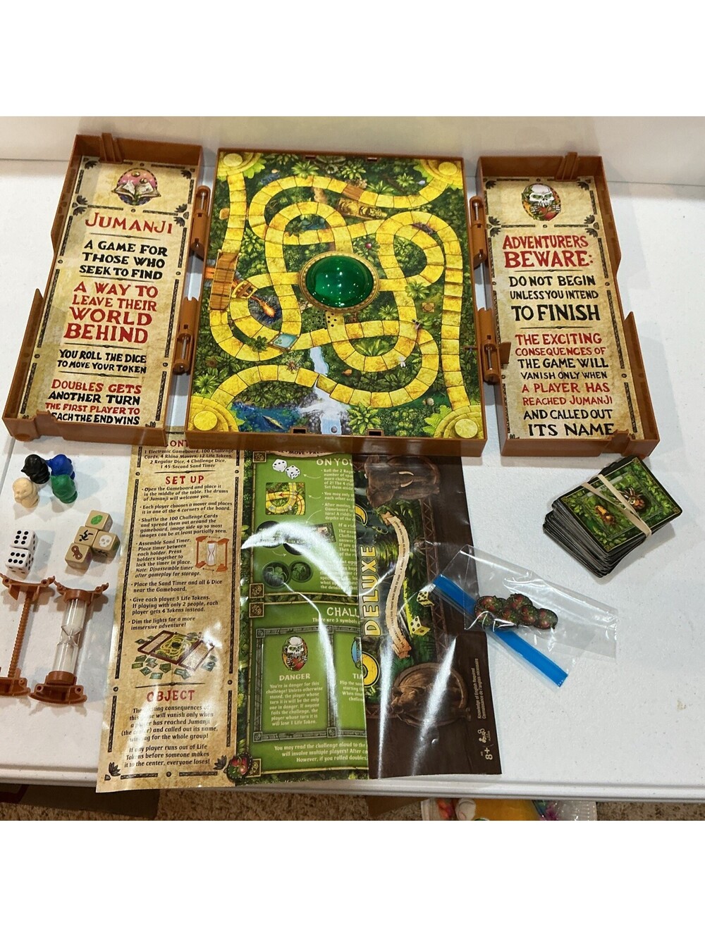 Jumanji Deluxe Electronic Board Game Spin Master COMPLETE Tested Works